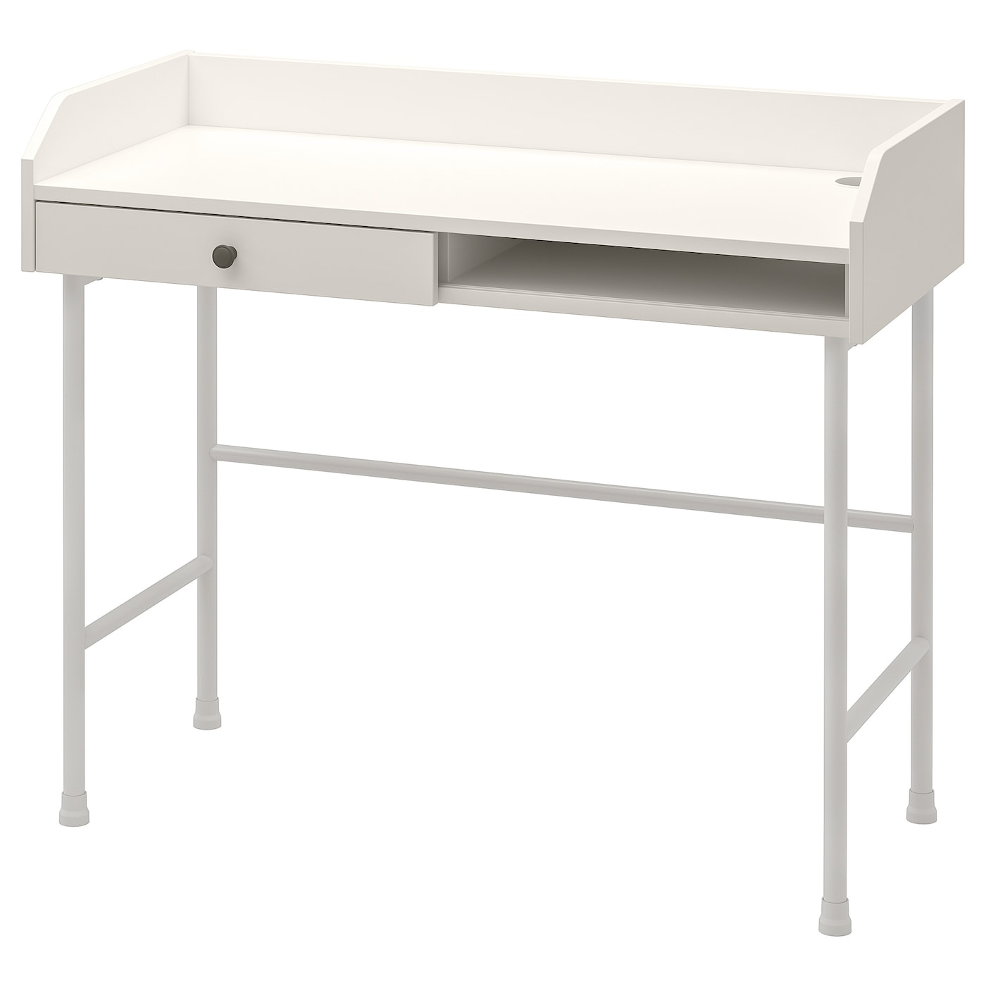 Письменный стол с ящиком - IKEA HAUGA, 100х45.3 см, белый, ХАУГА ИКЕА