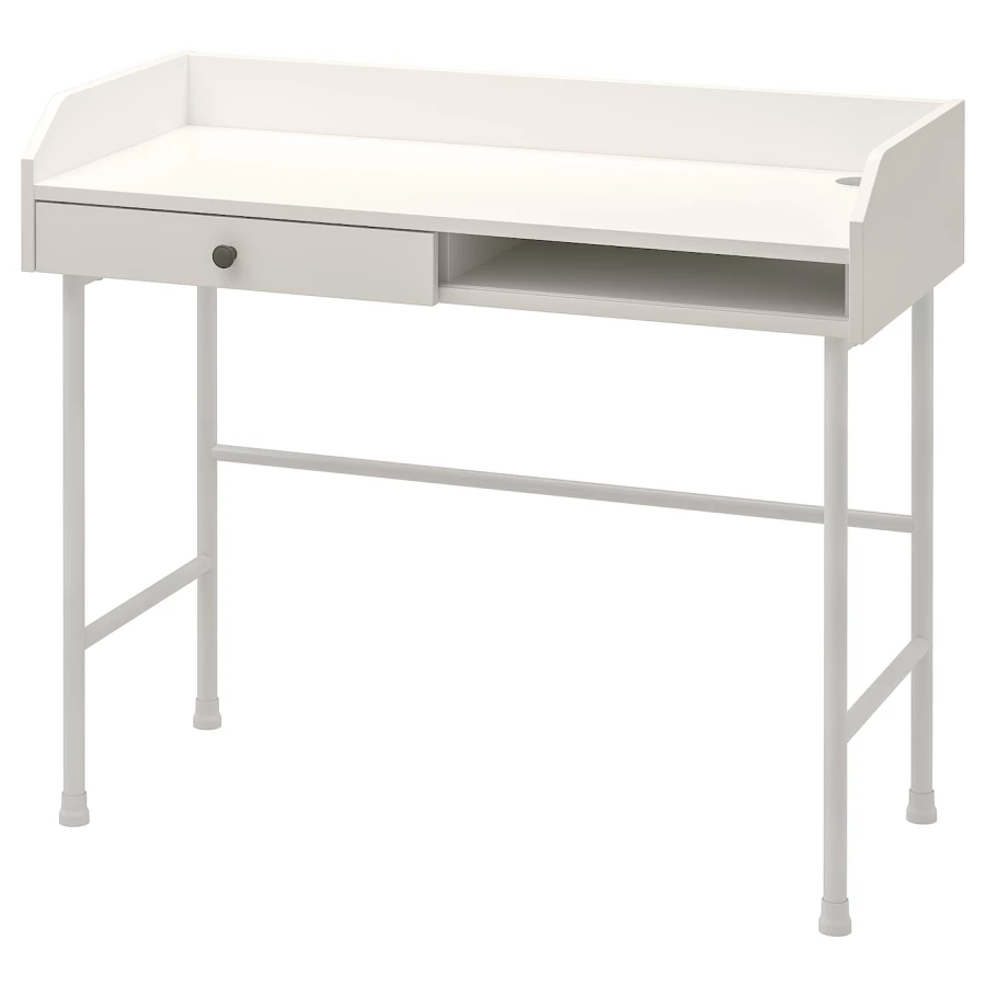 Письменный стол с ящиком - IKEA HAUGA, 100х45.3 см, белый, ХАУГА ИКЕА (изображение №1)