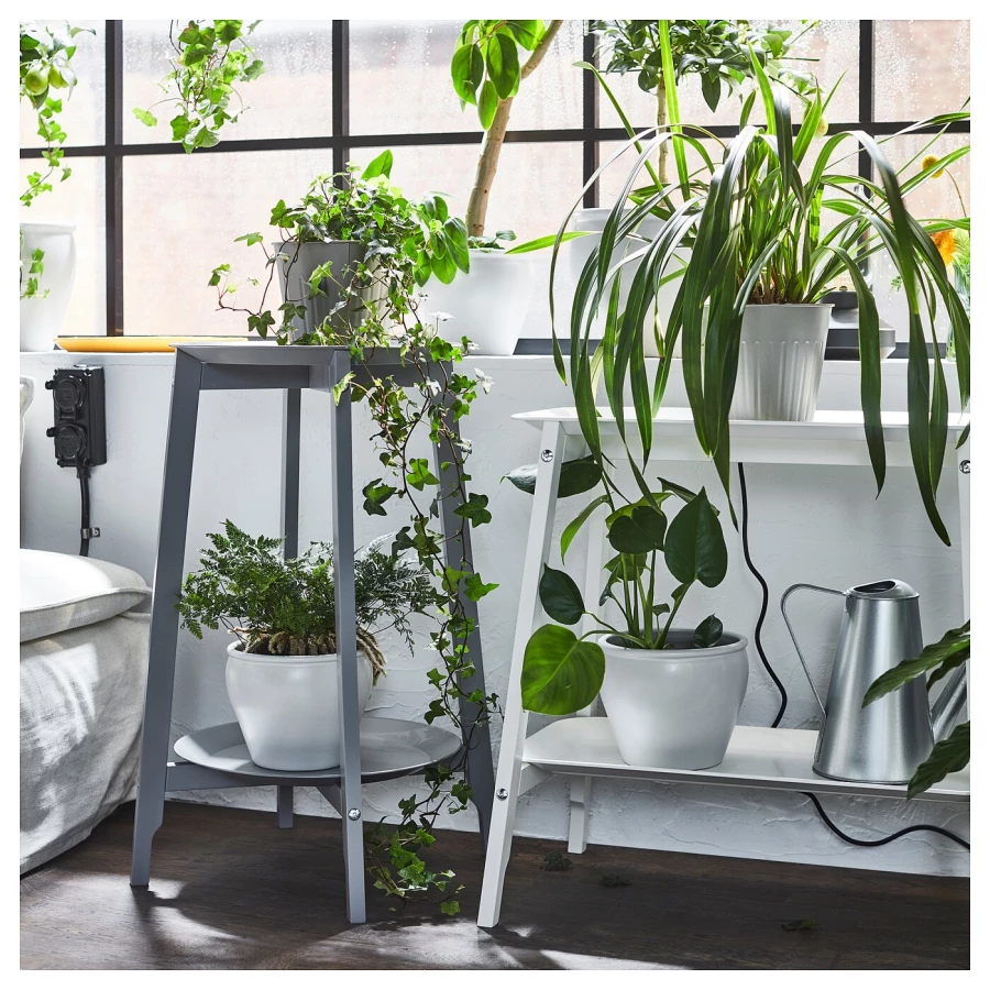 Подставка для растений - IKEA ALPVIDE, 71 см, серый, АЛЬПВИД ИКЕА (изображение №4)