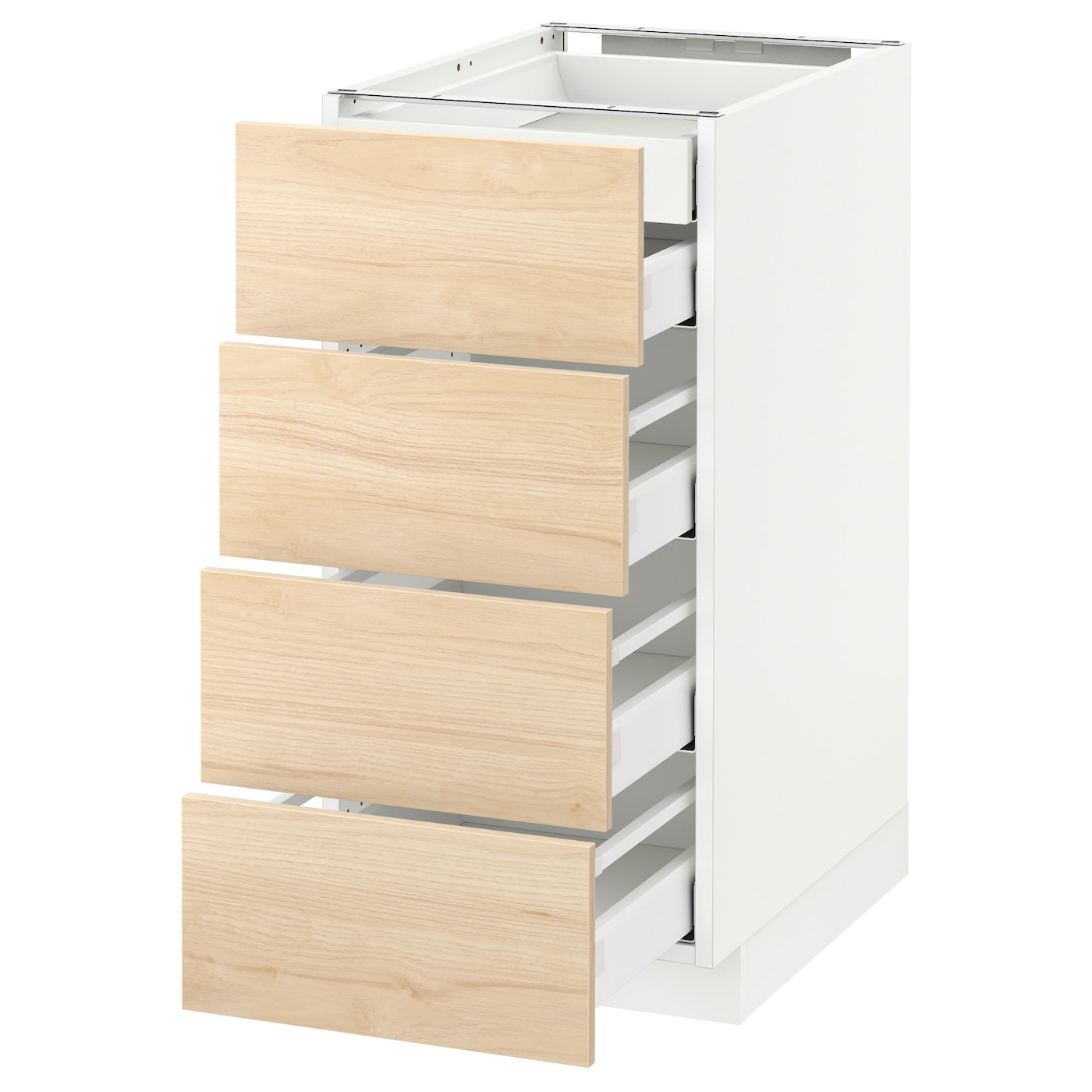 Напольный кухонный шкаф  - IKEA METOD MAXIMERA, 80x61,6x40см, белый/светло-коричневый, МЕТОД МАКСИМЕРА ИКЕА