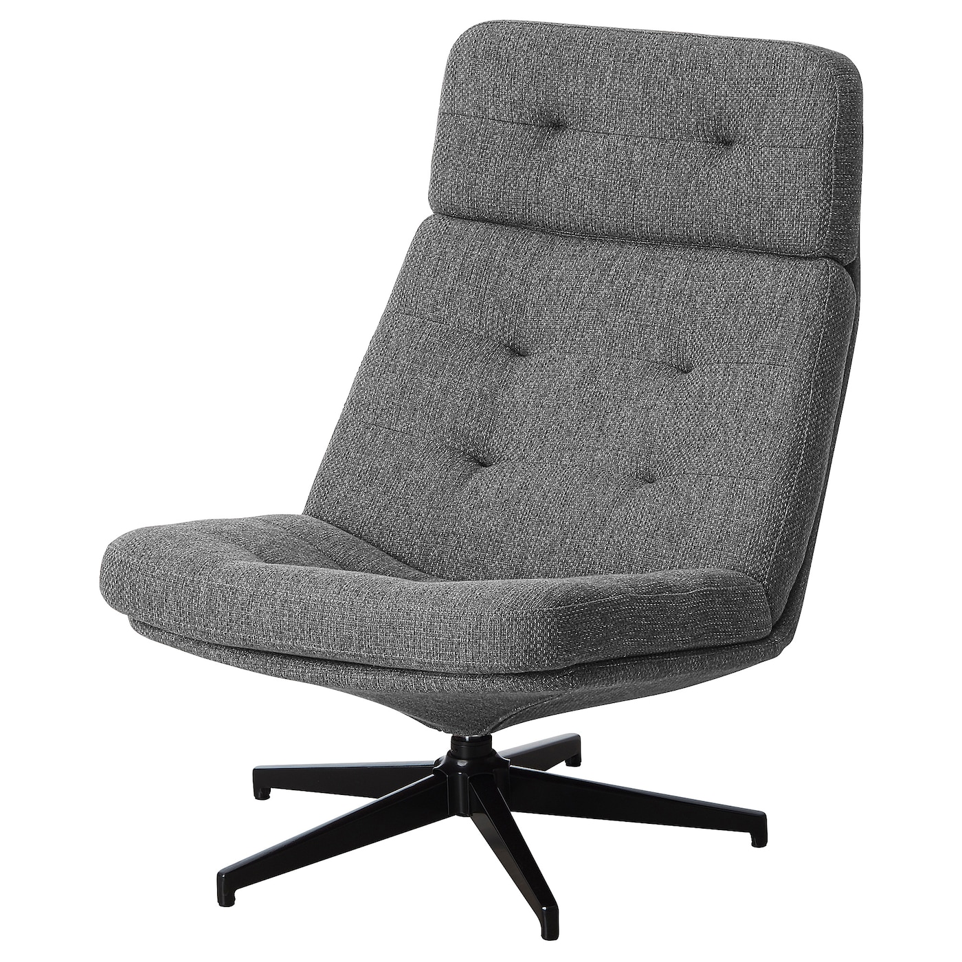 Вращающееся кресло - IKEA HAVBERG, 66х99х92 см, серый/черный, ХАВБЕРГ ИКЕА
