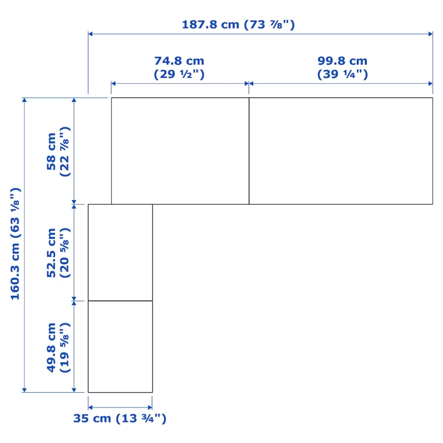 Угловой шкаф - IKEA PAX/ПАКС ИКЕА, 160,3х187,8х236,4 см, светло-коричневый (изображение №3)