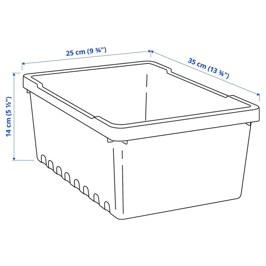 Коробка - UPPSNOFSAD IKEA/ УППСНОФСАД ИКЕА, 35х25х14 см, черный (изображение №3)