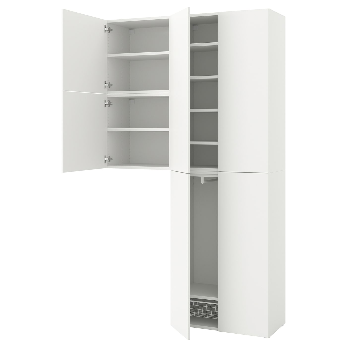 Гардероб - IKEA PLATSA, 42x140x241 см, белый ПЛАТСА ИКЕА