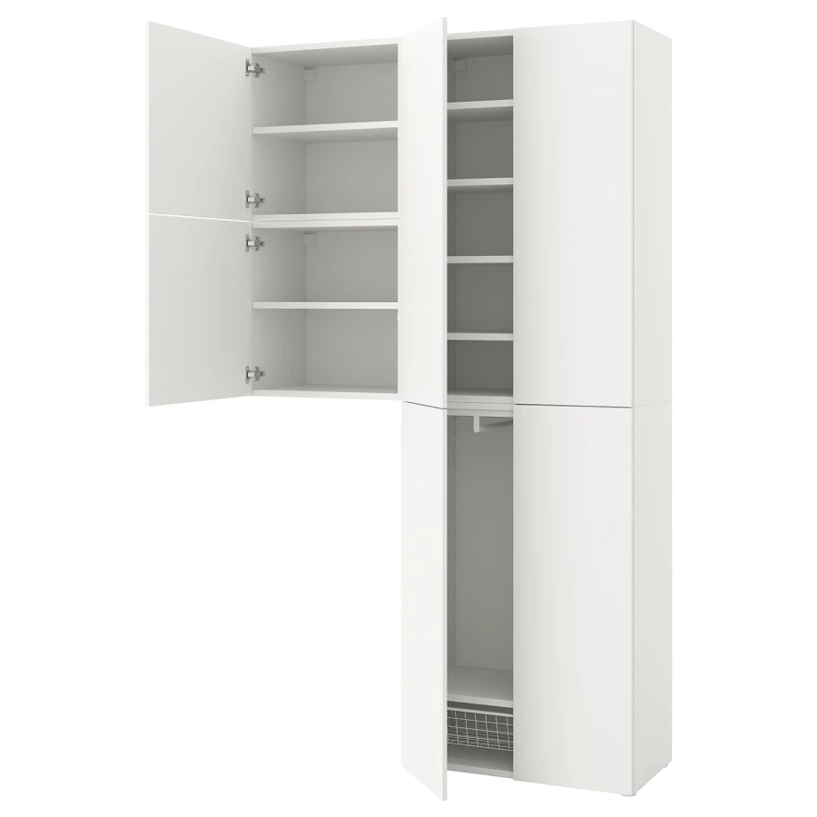 Гардероб - IKEA PLATSA, 42x140x241 см, белый ПЛАТСА ИКЕА (изображение №1)