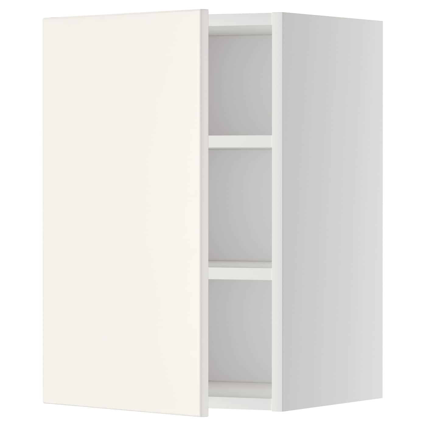 Навесной шкаф с полкой - METOD IKEA/ МЕТОД ИКЕА, 60х40 см, белый/светло-бежевый