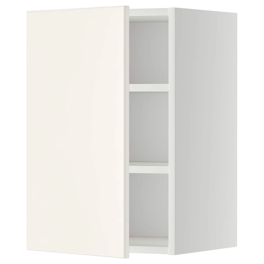 Навесной шкаф с полкой - METOD IKEA/ МЕТОД ИКЕА, 60х40 см, белый/светло-бежевый (изображение №1)