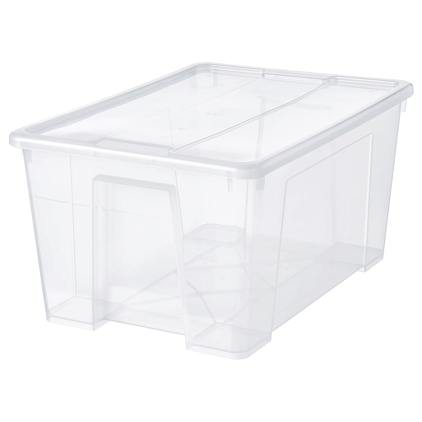 Коробка с крышкой - SAMLA IKEA/ САМЛА ИКЕА, 57х39х28 см, прозрачный