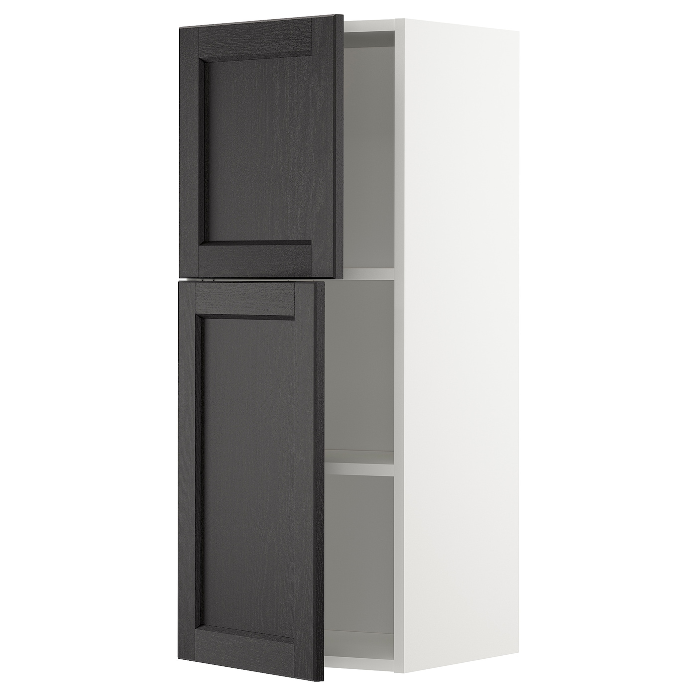 Навесной шкаф с полкой - METOD IKEA/ МЕТОД ИКЕА, 100х40 см,  белый/черный