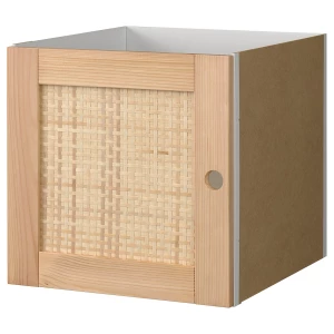 Вставка с дверцей - KALLAX IKEA/КАЛЛАКС ИКЕА, 33х33 см, светло-коричневый