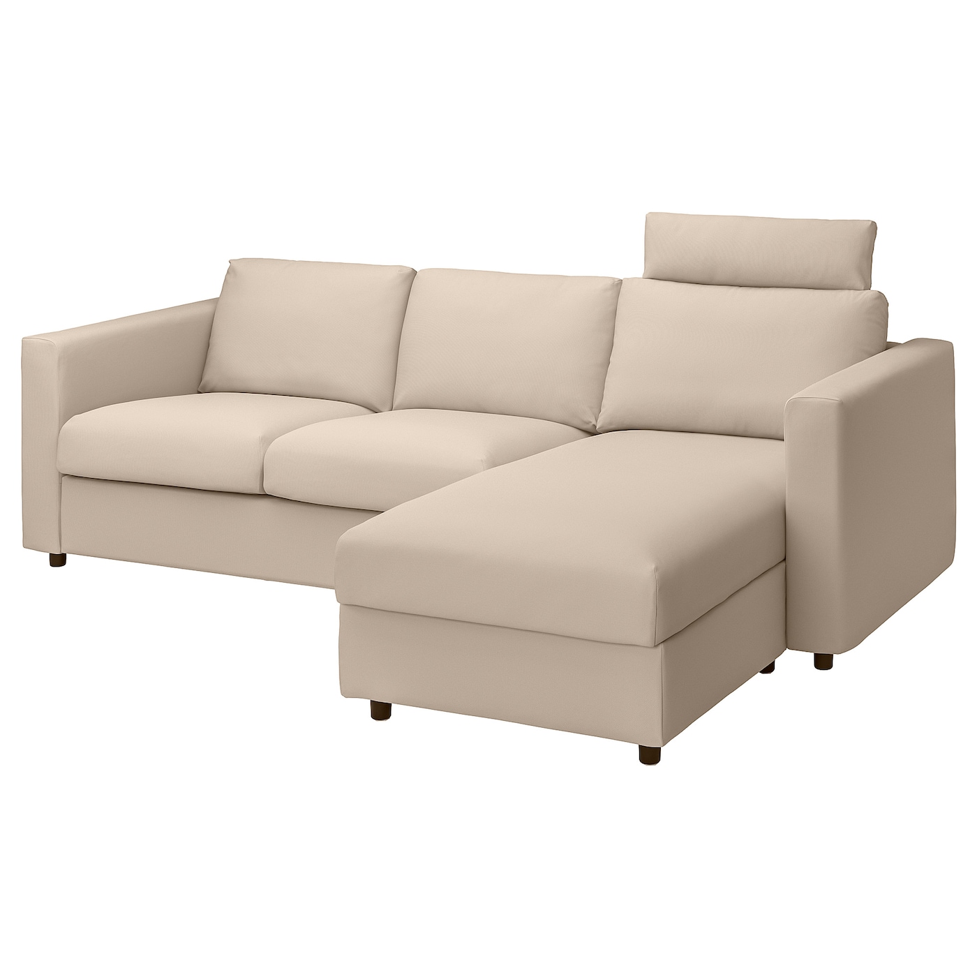 Чехол на 3-местный диван - IKEA VIMLE/ВИМЛЕ ИКЕА, 222х103 см, бежевый