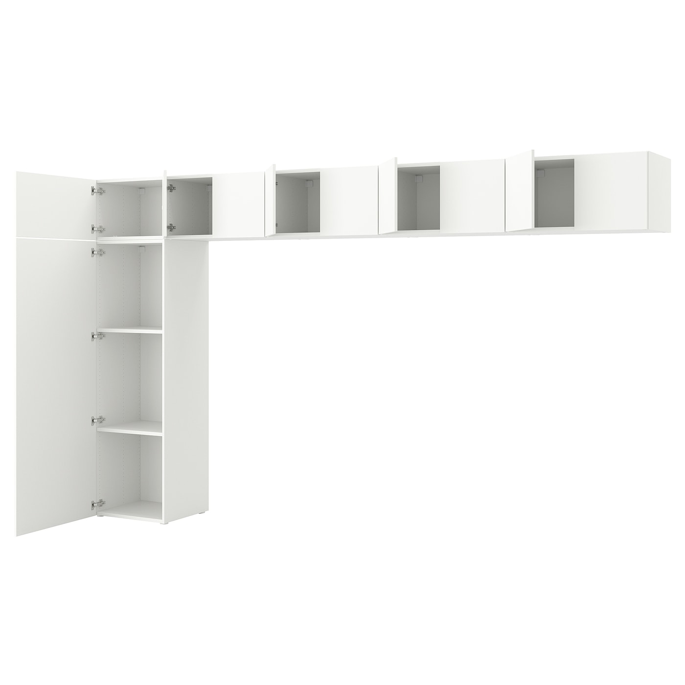 Навесной шкаф - IKEA PLATSA, 221x42x380см, белый, ПЛАТСА ИКЕА