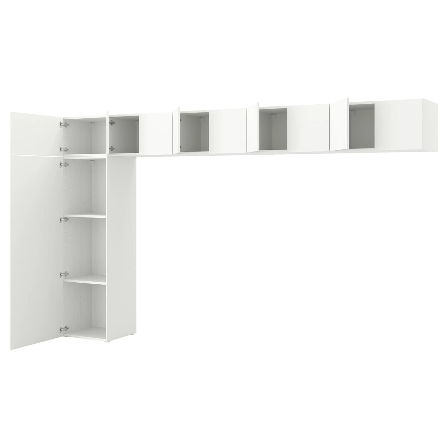 Навесной шкаф - IKEA PLATSA, 221x42x380см, белый, ПЛАТСА ИКЕА (изображение №1)