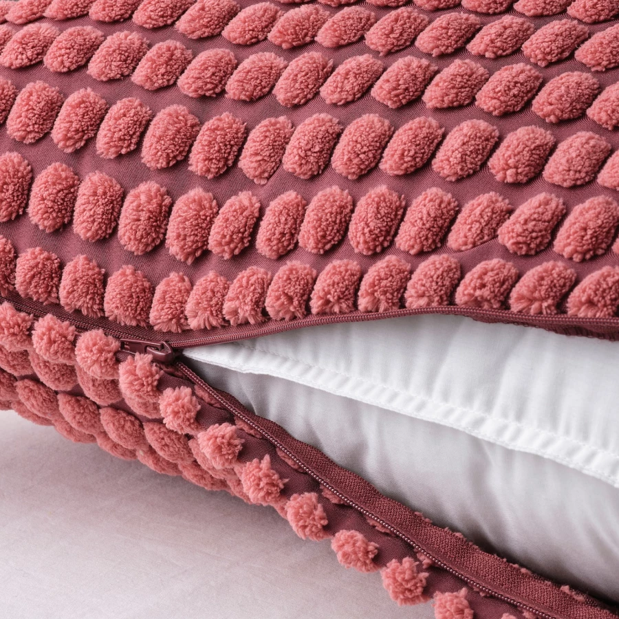 Чехол на подушку - SVARTPOPPEL  IKEA/ СВАРТПОППЕЛ ИКЕА, 50х50 см,  красный (изображение №2)