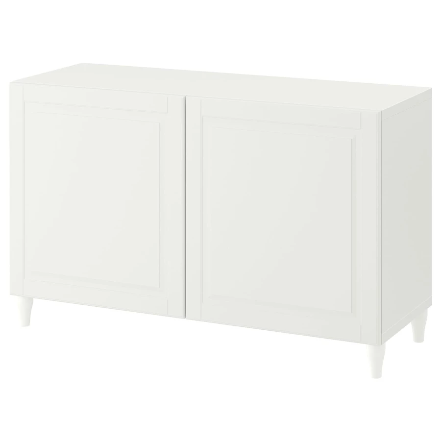 Комбинация для хранения - IKEA BESTÅ/BESTA/БЕСТА/БЕСТО ИКЕА, 120x42x74 см, белый, (изображение №1)