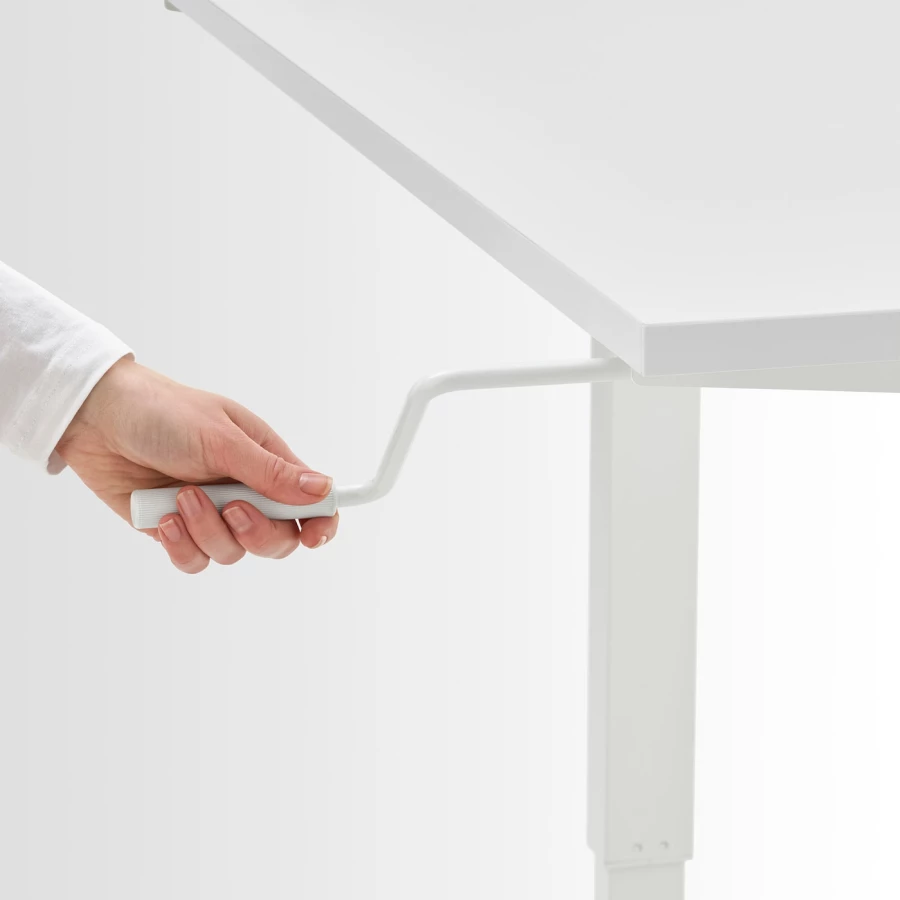 Стол регулируемый по высоте - IKEA TROTTEN, белый, 120х70х72-122 см, ТРОТТЕН ИКЕА (изображение №4)