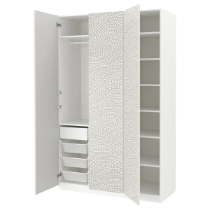 Шкаф - IKEA PAX/MISTUDDEN/ПАКС/МИСТУДДЕН ИКЕА, 60х150х236,4 см, белый/серый