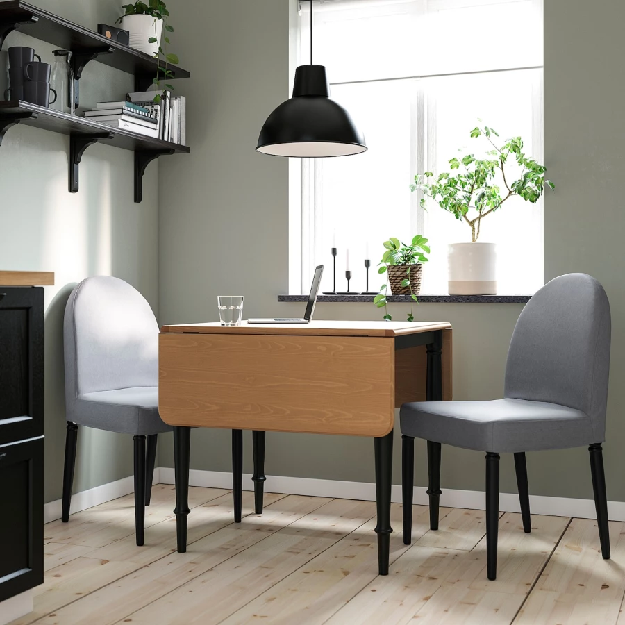 Набор кухонных столов -  DANDERYD IKEA/ДАНДЕРИД ИКЕА, 134х80 см, серый/черный (изображение №2)