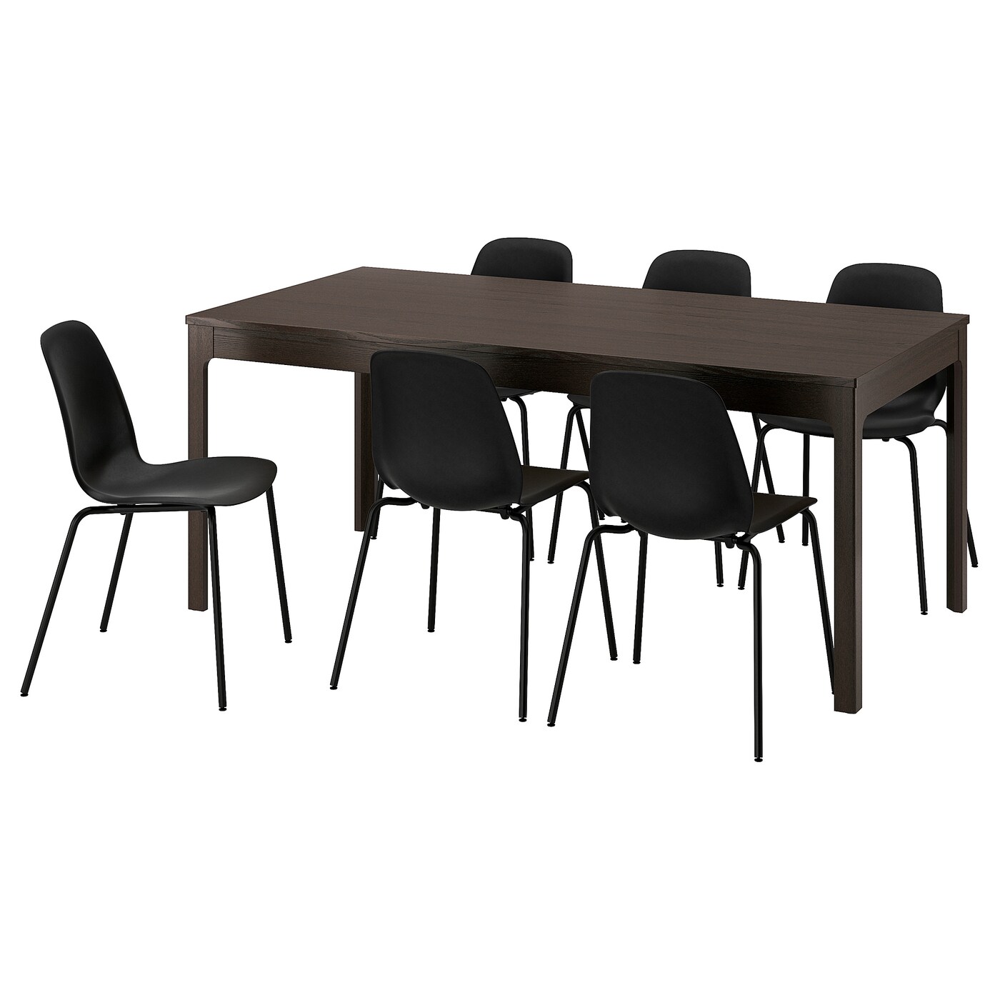 EKEDALEN / LIDÅS Стол и 6 стульев ИКЕА