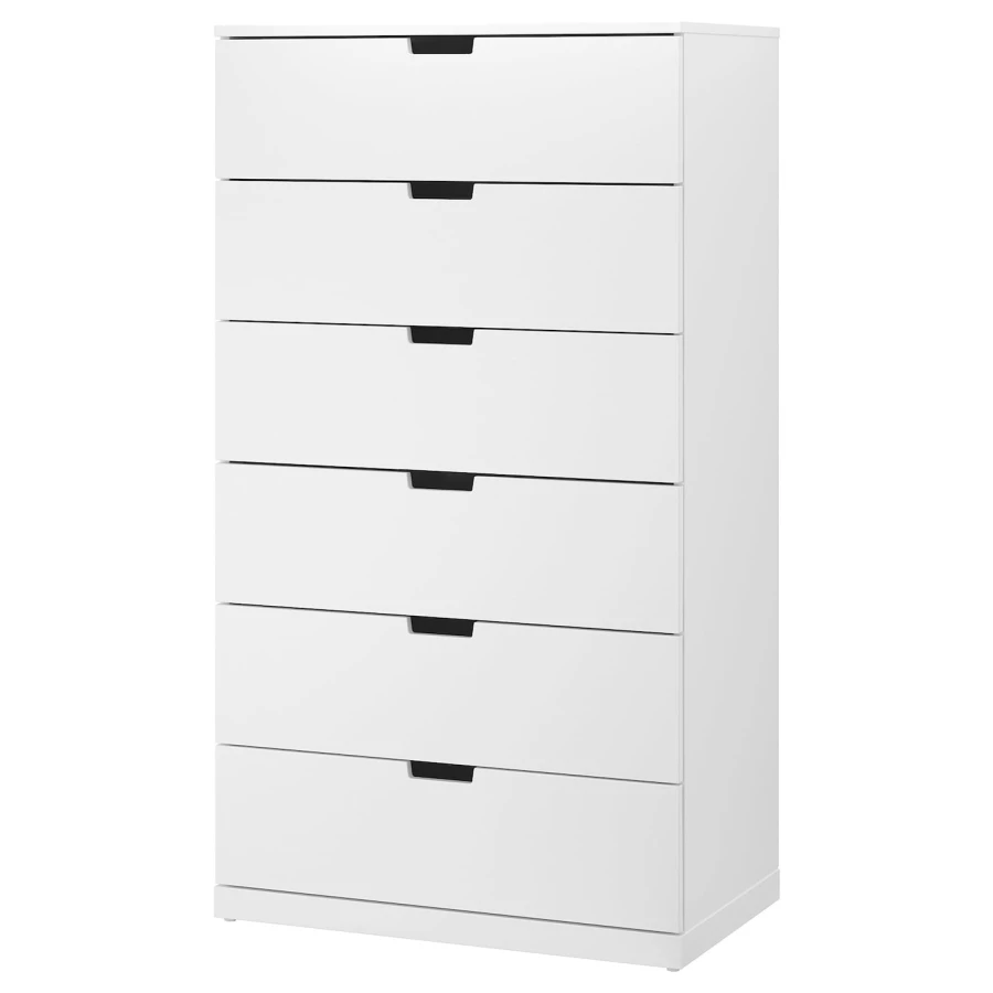 Комод - IKEA NORDLI/НОРДЛИ ИКЕА, 47х80х145 см, белый (изображение №1)