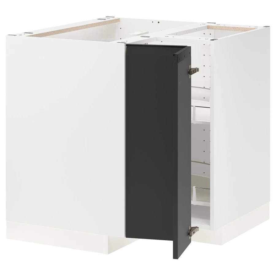 Напольный шкаф - METOD IKEA/ МЕТОД ИКЕА,  88х88 см, белый/черный (изображение №1)