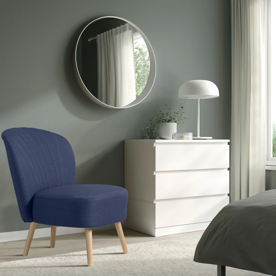 Кресло - IKEA BILLHAMN, 59х78х82 см, синий, БИЛЛХАМН ИКЕА (изображение №3)