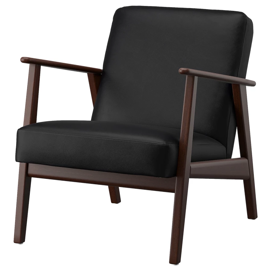 Кресло - IKEA EKENÄSET/EKENASET, 64х78х76 см, черный, ЭКЕНЭСЕТ ИКЕА (изображение №1)