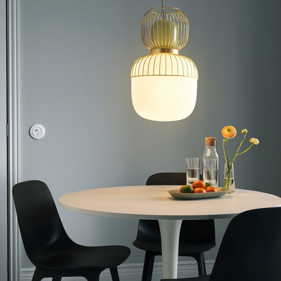 Подвесной светильник - PILBLIXT IKEA / ПИЛЬБЛИКСТ ИКЕА, 33 см, белый (изображение №2)
