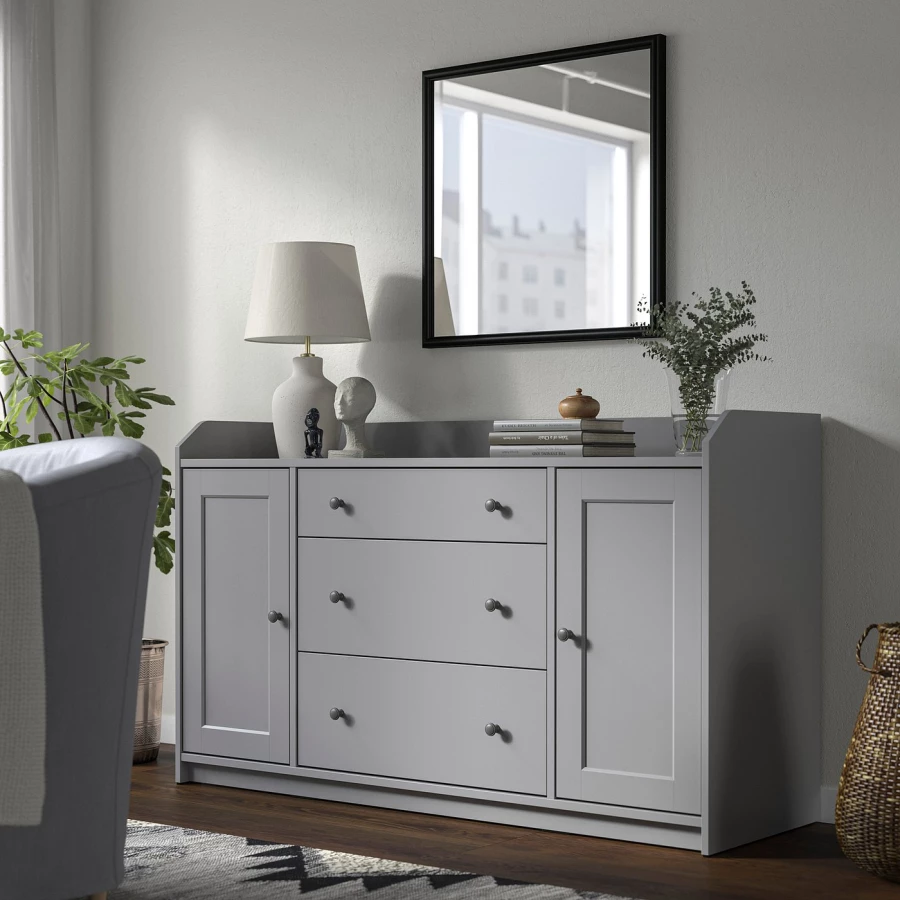 Зеркало - NYPONBUSKE IKEA/ НЮПОНБУСКИ ИКЕА, 65х65 см, черный (изображение №3)
