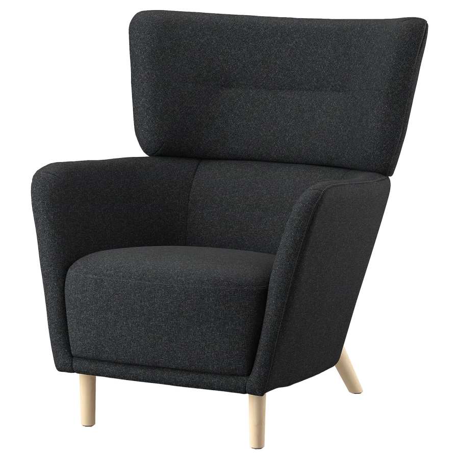 Кресло - IKEA OSKARSHAMN, 82х96х101 см, черный, ОСКАРСХАМН ИКЕА (изображение №1)