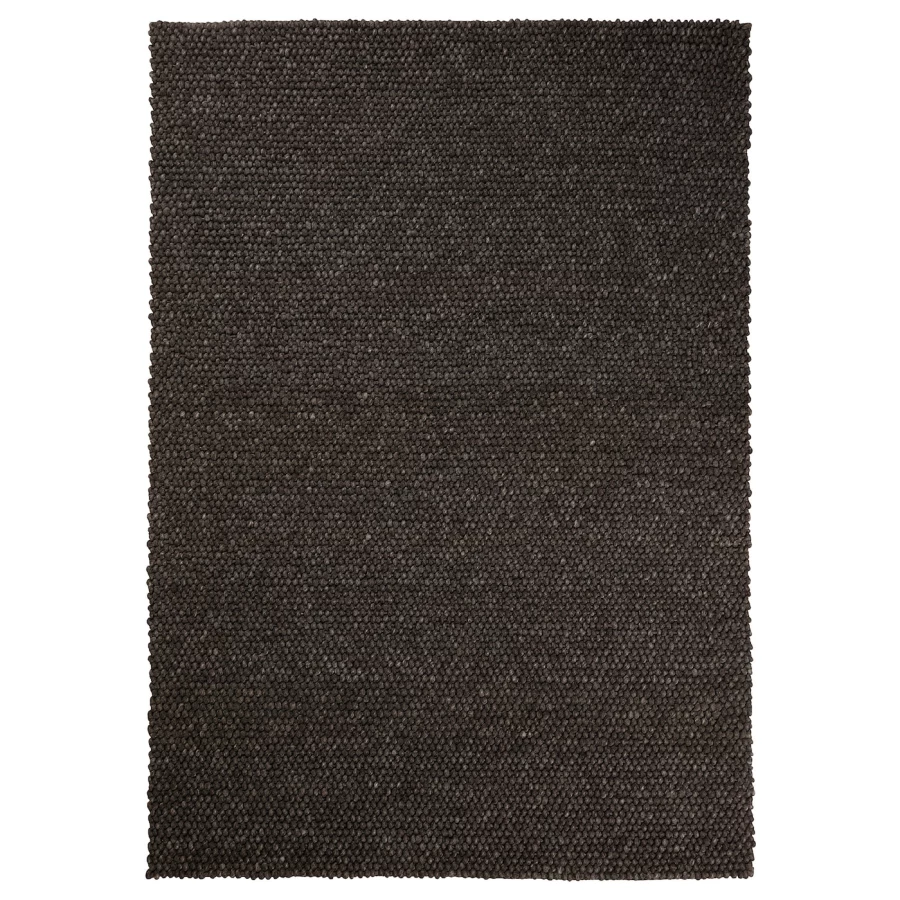 Ковер ручной работы - IKEA HJORTHEDE/ЙОРТЕДЕ ИКЕА, 240х170 см, черный (изображение №1)