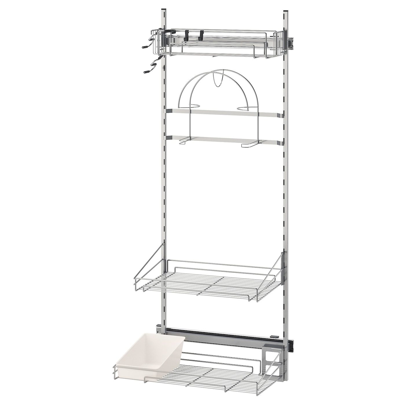 Интерьер хозяйственного шкафа - UTRUSTA IKEA/ УТРУСТА ИКЕА, 134,5х35,6 см, серебряный