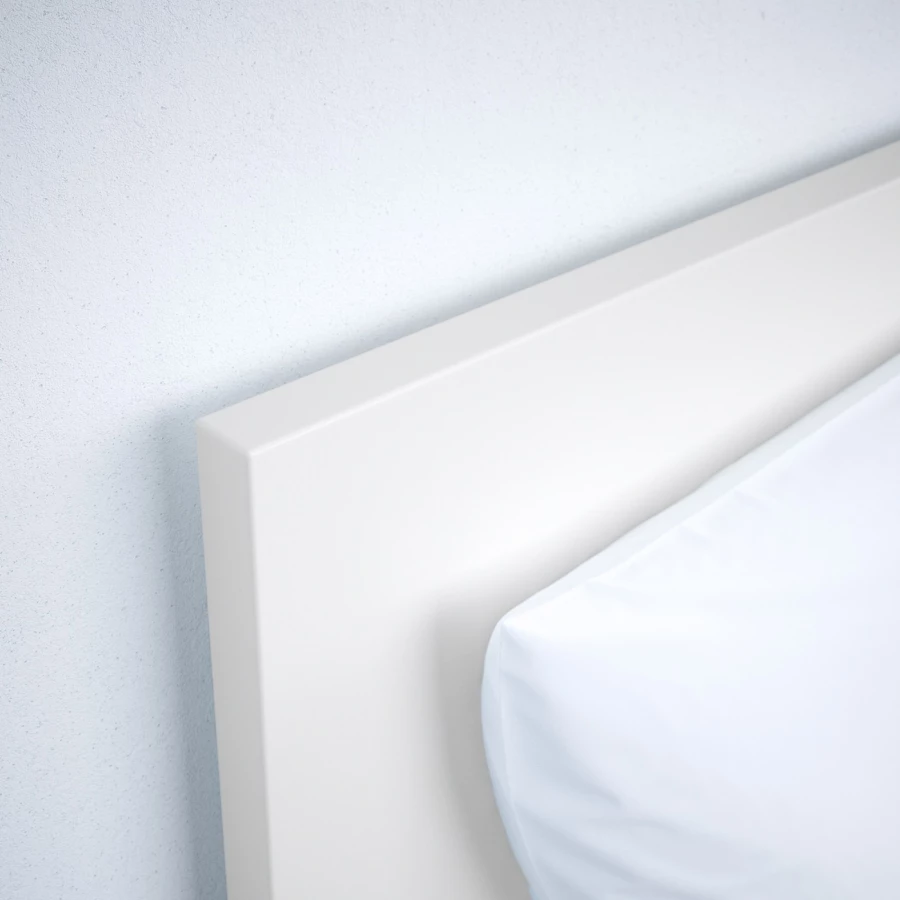 Кровать - IKEA MALM, 200х160 см, матрас жесткий, белый, МАЛЬМ ИКЕА (изображение №9)