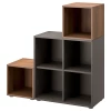 Комбинация для хранения - EKET IKEA/ЭКЕТ ИКЕА, 105x35x107 ,серый/коричневый