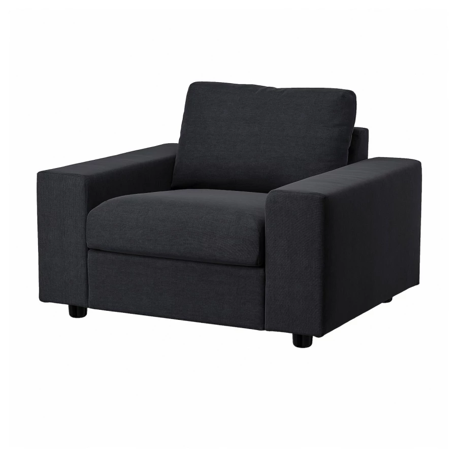 Кресло - IKEA VIMLE, 115х98х83 см, черный, ВИМЛЕ ИКЕА (изображение №1)