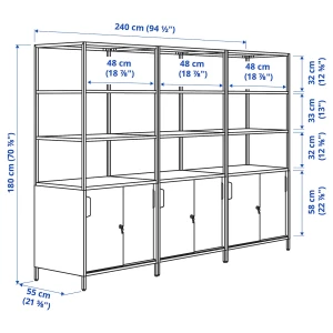Второе фото. Шкаф - TROTTEN IKEA/ ТРОТТЕН ИКЕА, 240х180 см, черный