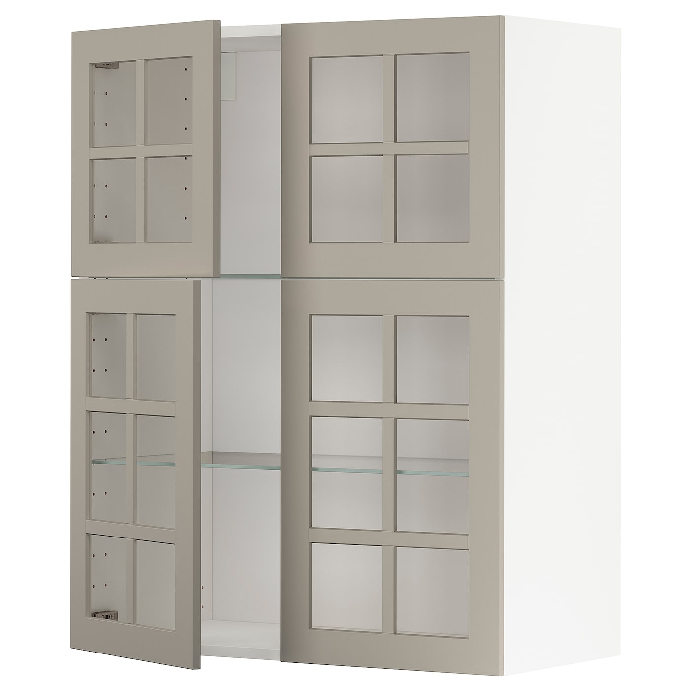 Шкаф -  METOD  IKEA/  МЕТОД ИКЕА, 100х80 см, коричневый/белый