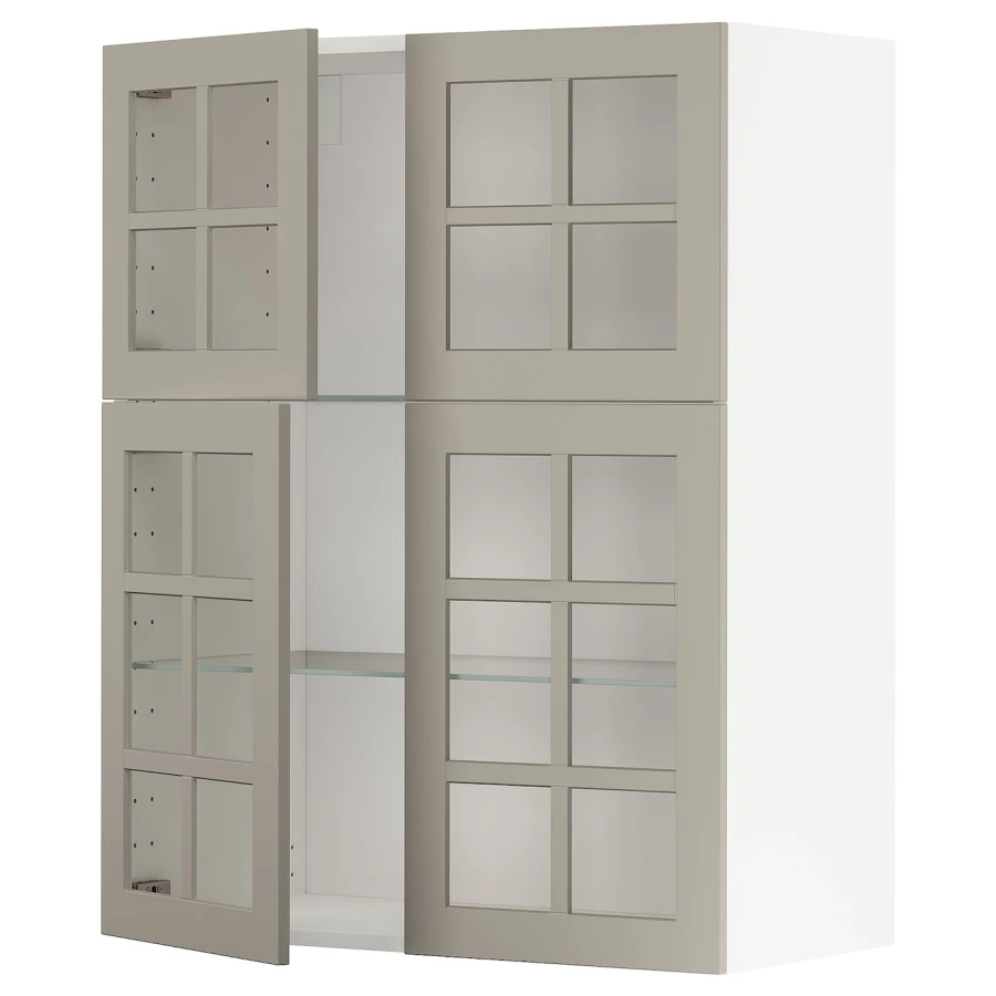 Шкаф -  METOD  IKEA/  МЕТОД ИКЕА, 100х80 см, коричневый/белый (изображение №1)