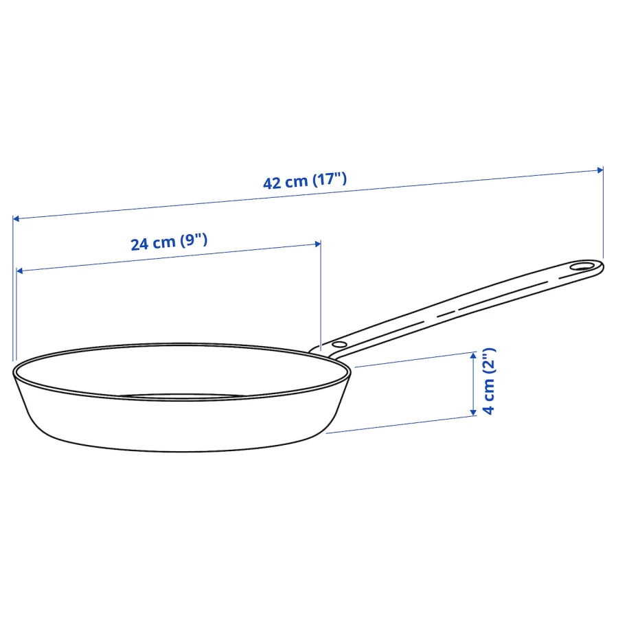 Сковорода - IKEA HEMKOMST, 24 см, серый/серебристый, ХЕМКОМСТ ИКЕА (изображение №5)