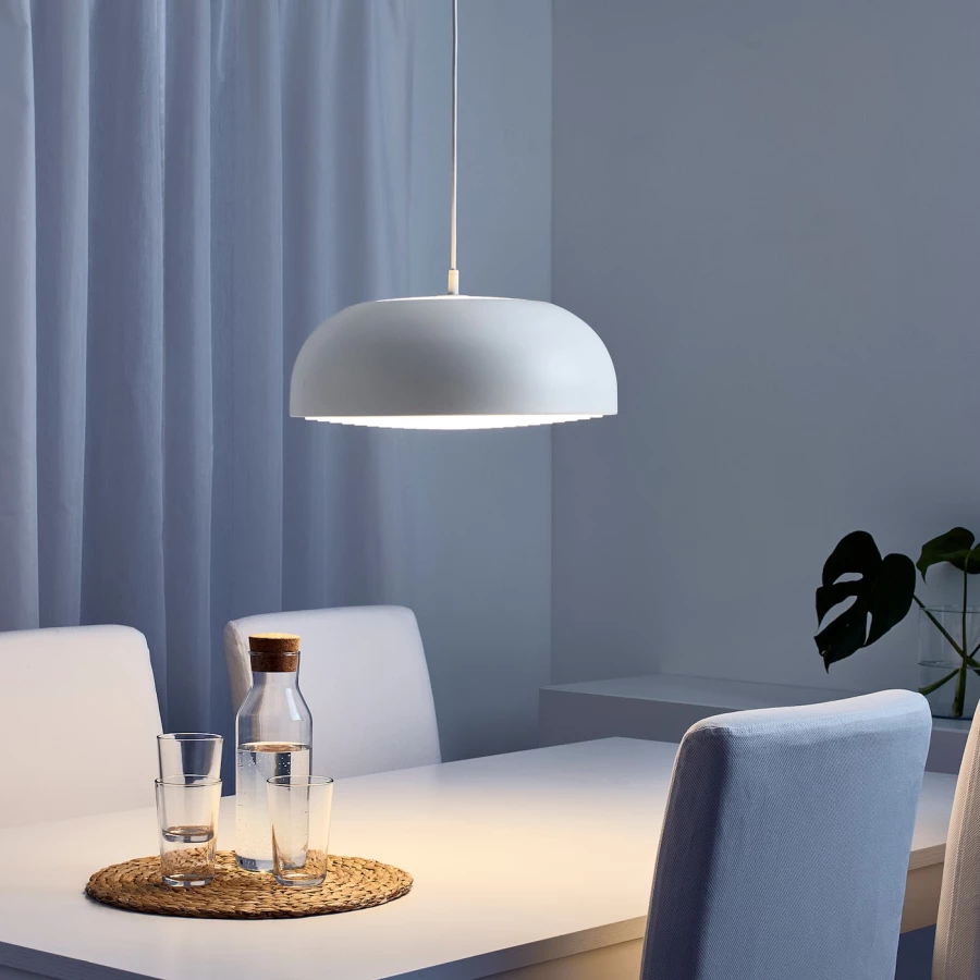 Подвесной светильник - NYMÅNE/NYMАNE IKEA / НИМОНЕ ИКЕА, 40 см, белый (изображение №4)