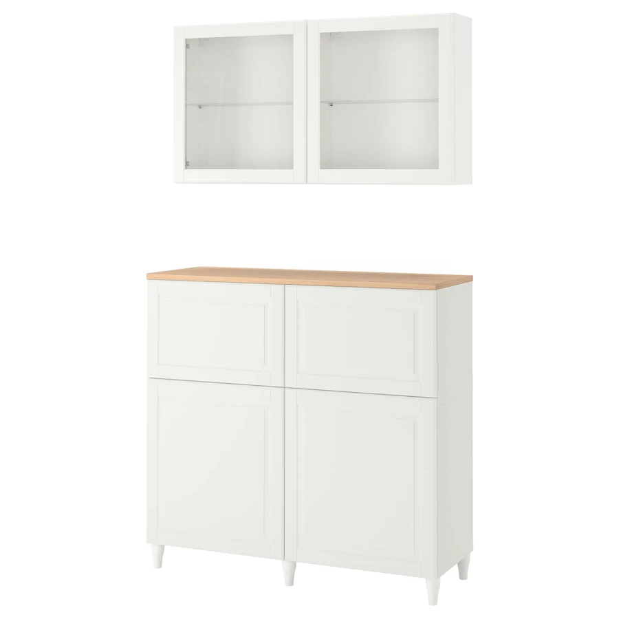 Комбинация для хранения - IKEA BESTÅ/BESTA/БЕСТА/БЕСТО ИКЕА, 120x42x240 см, белый, (изображение №1)