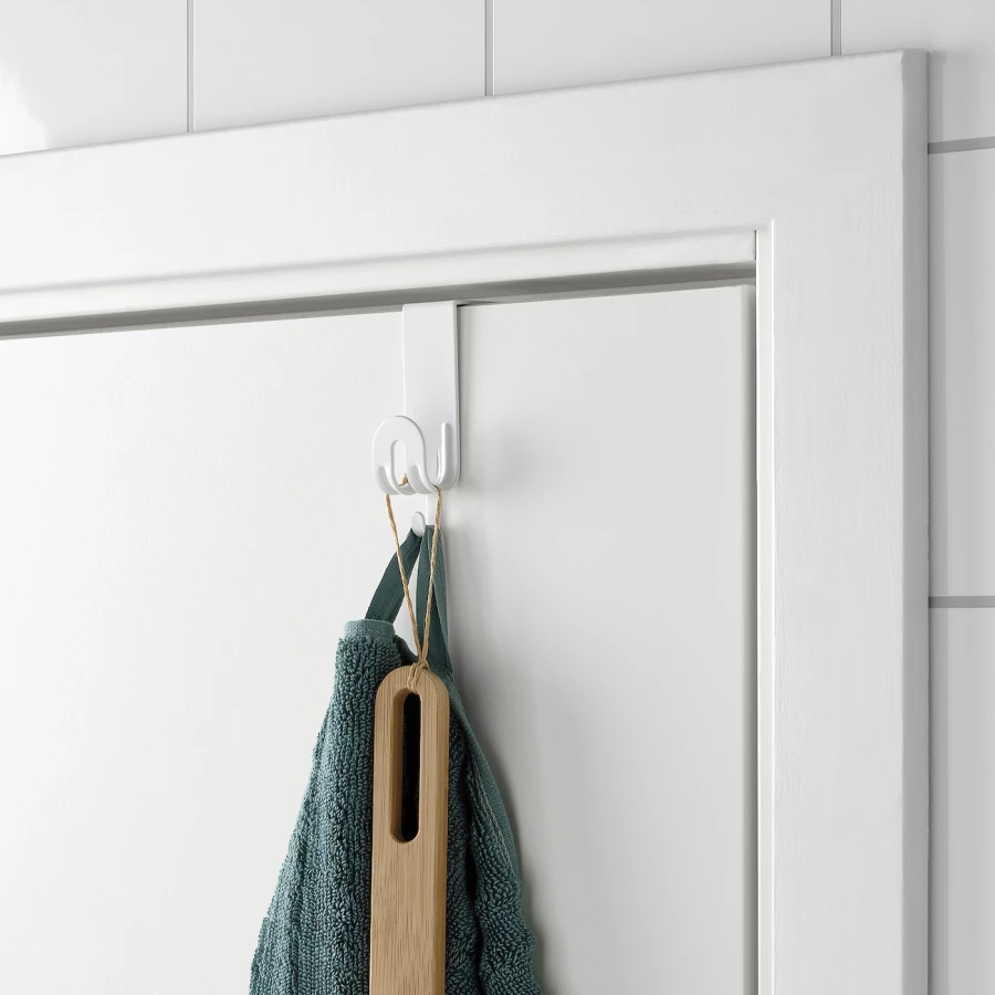 Вешалка на дверь - SEKINER IKEA/ СЕКИНЕР ИКЕА, 9х2,5 см, белый (изображение №5)