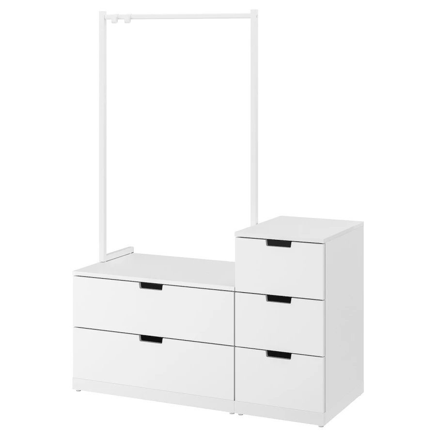 Комод - IKEA NORDLI/НОРДЛИ ИКЕА, 47х120х169 см, белый (изображение №1)