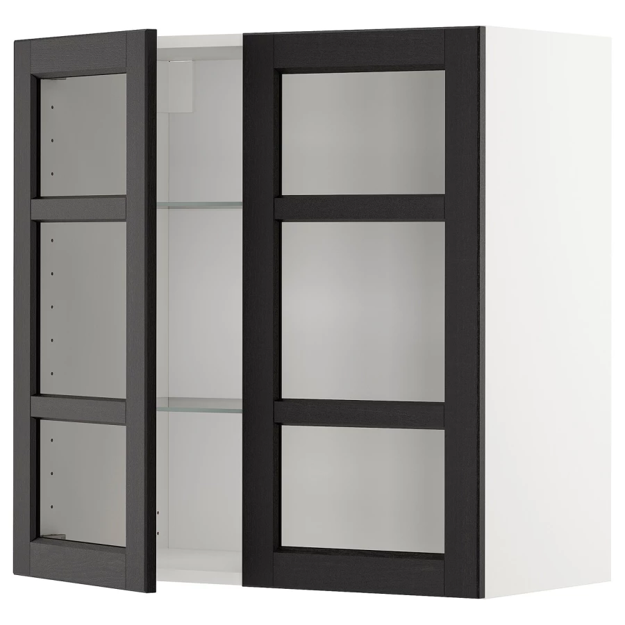 Шкаф  - METOD  IKEA/  МЕТОД ИКЕА, 80х80 см, белый/черный (изображение №1)