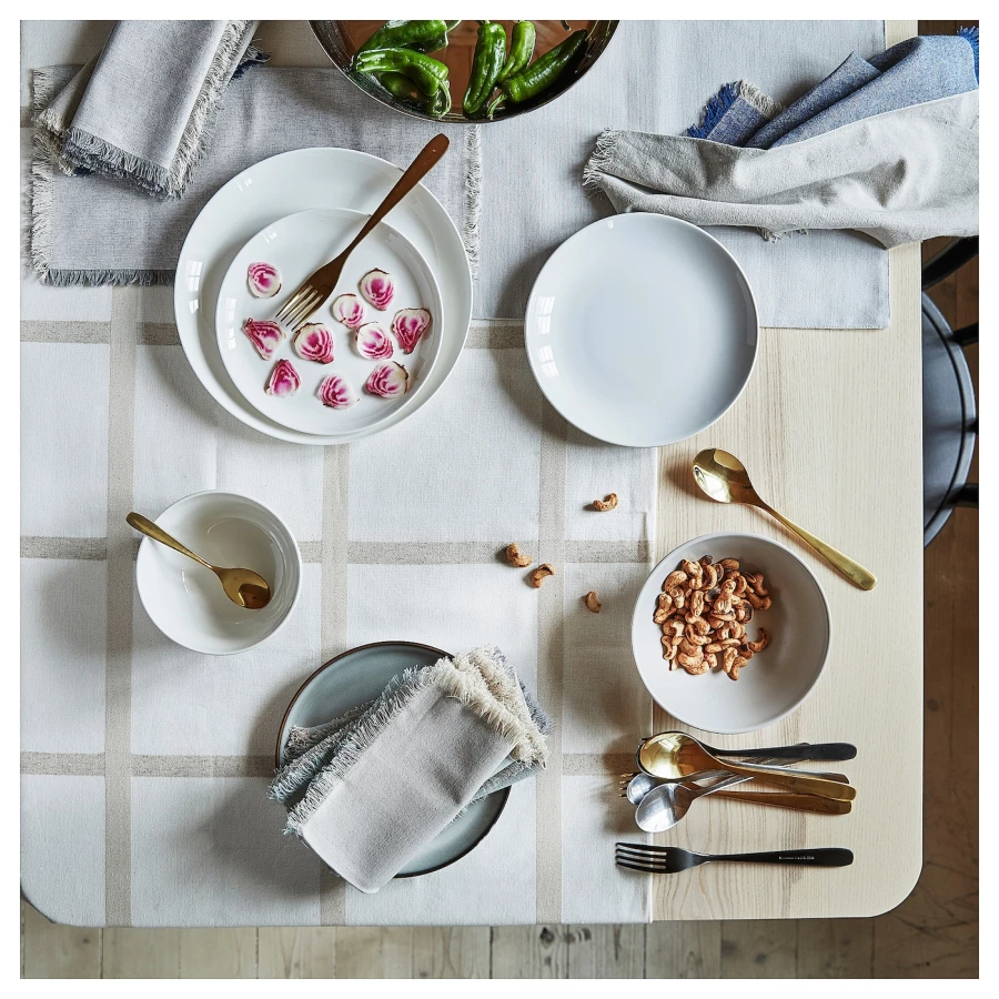 Набор тарелок, 2 шт. - IKEA FRÖJDEFULL/FROJDEFULL, 25 см, белый, ФРЁЙДЕФУЛЛ ИКЕА (изображение №8)