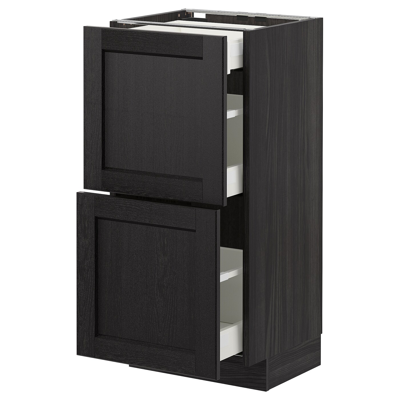 Напольный кухонный шкаф  - IKEA METOD MAXIMERA, 88x39,5x40см, черный, МЕТОД МАКСИМЕРА ИКЕА