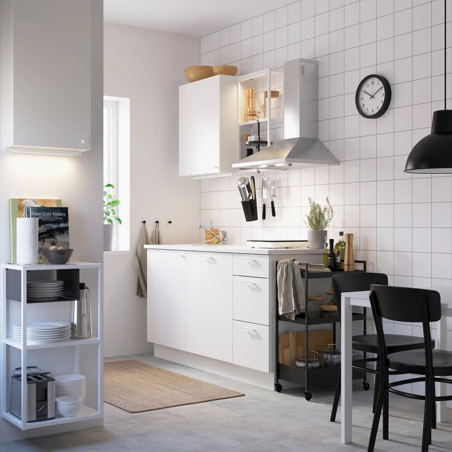 Комбинация для хранения - IKEA ENHET/ЭНХЕТ ИКЕА, 40х30х150 см, белый (изображение №2)