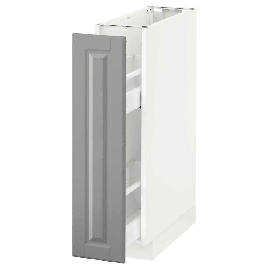 Напольный шкаф  - IKEA METOD, 88x62x20см, белый/серый, МЕТОД ИКЕА (изображение №1)