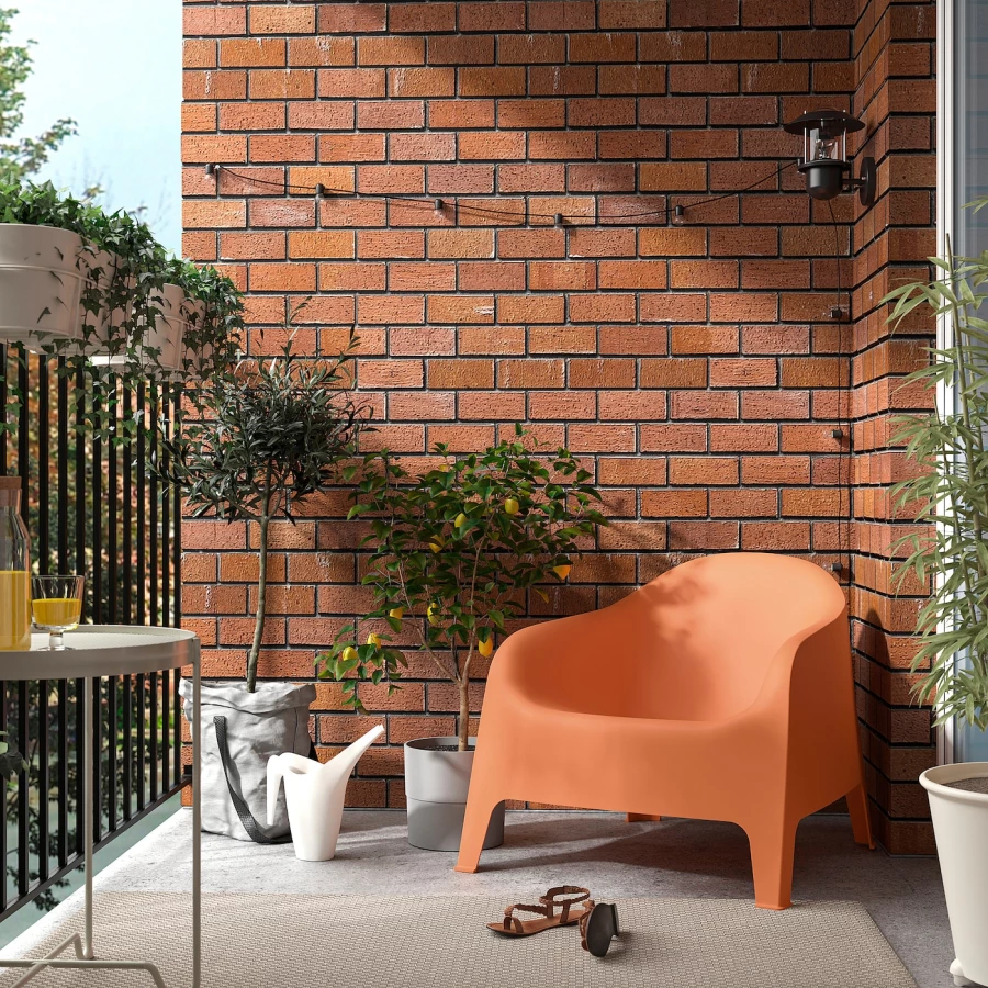 Садовое кресло - IKEA SKARPÖ, 71x79x81см, оранжевый, СКАРПО ИКЕА (изображение №2)