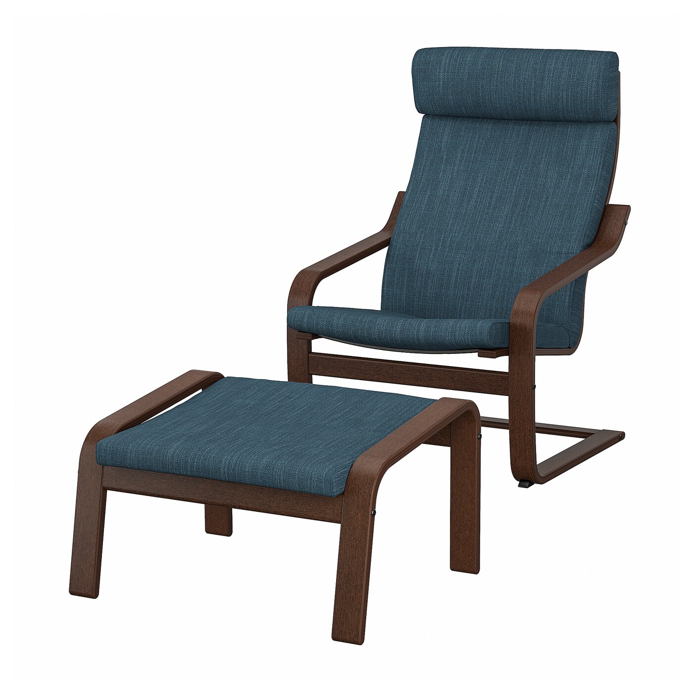 Кресло-качалка - POÄNG / POАNG IKEA/  ПОЭНГ ИКЕА,  72х62 см, синий